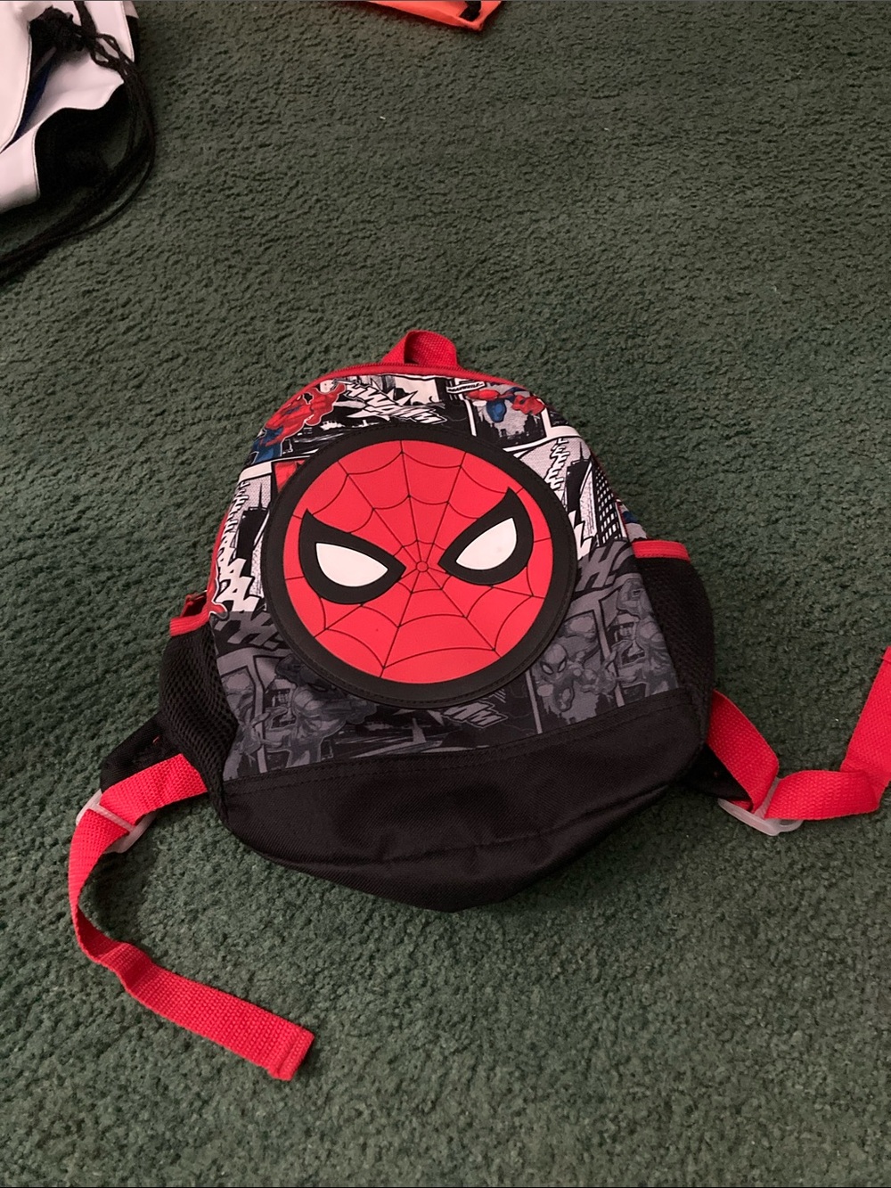 Red Spider-Themed Kids Backpack - Marvel Style